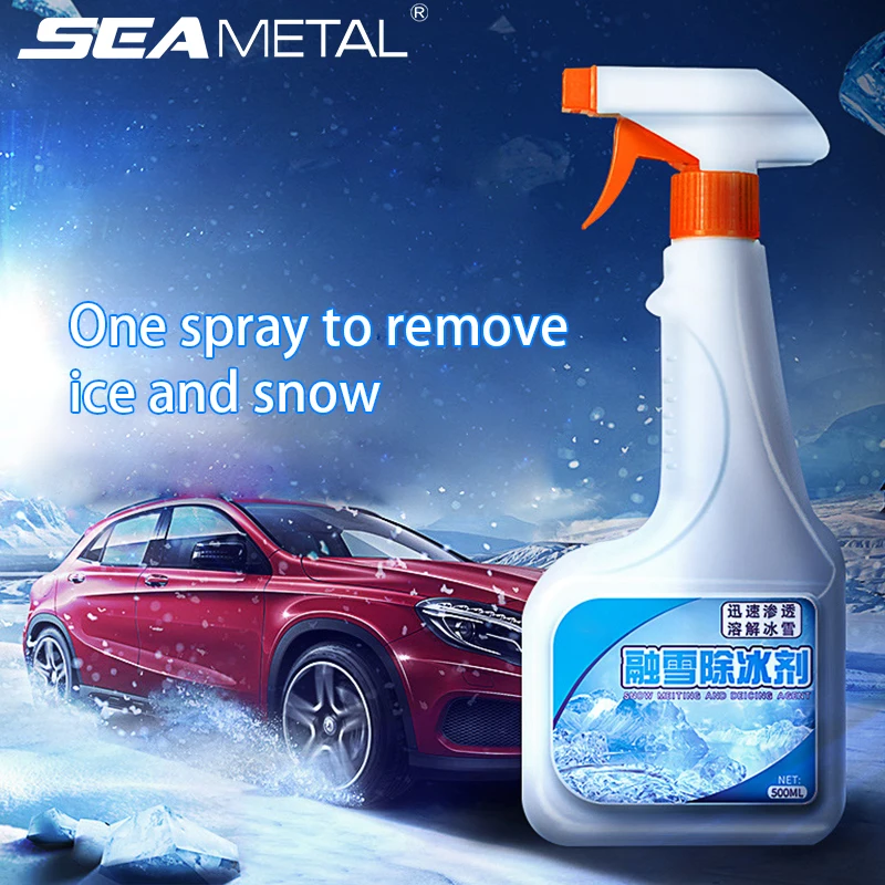 SEAMETAL 500ml Winter Car Windshield Deicer Auto Ice Remover Spray for Car Window Snow Defrosting Melting Agent Frost Protection