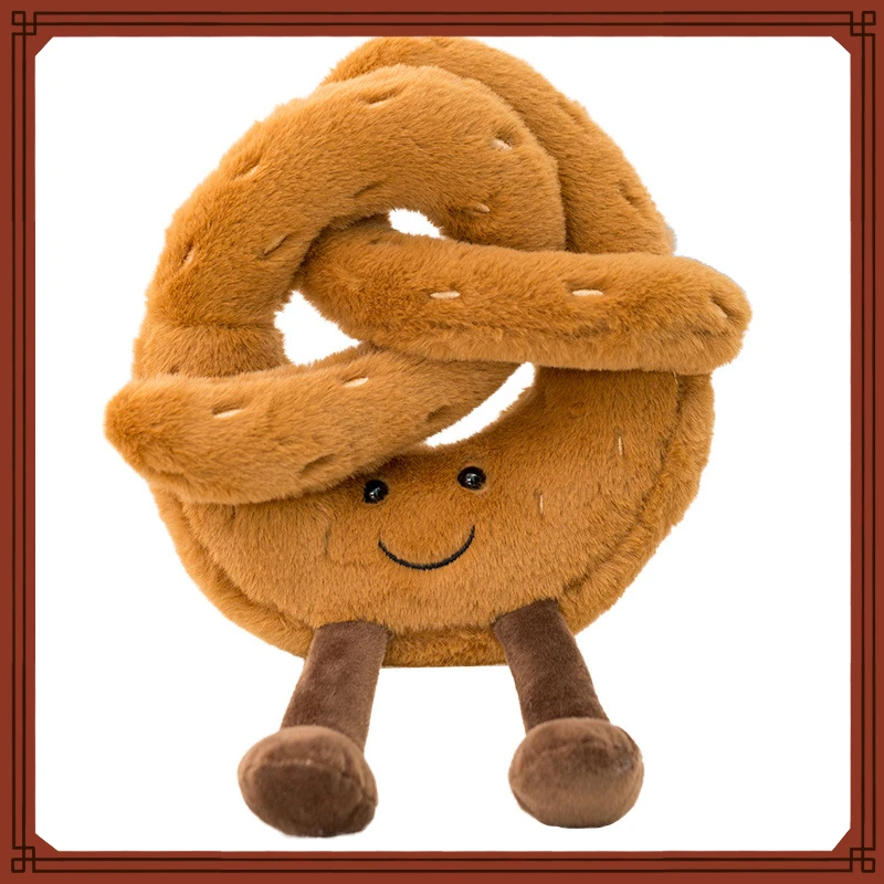 

New kawaii baguette shaped bread doll creative small eyes croissant toast stuffed plush toy girl soft pillow doll birthday gift
