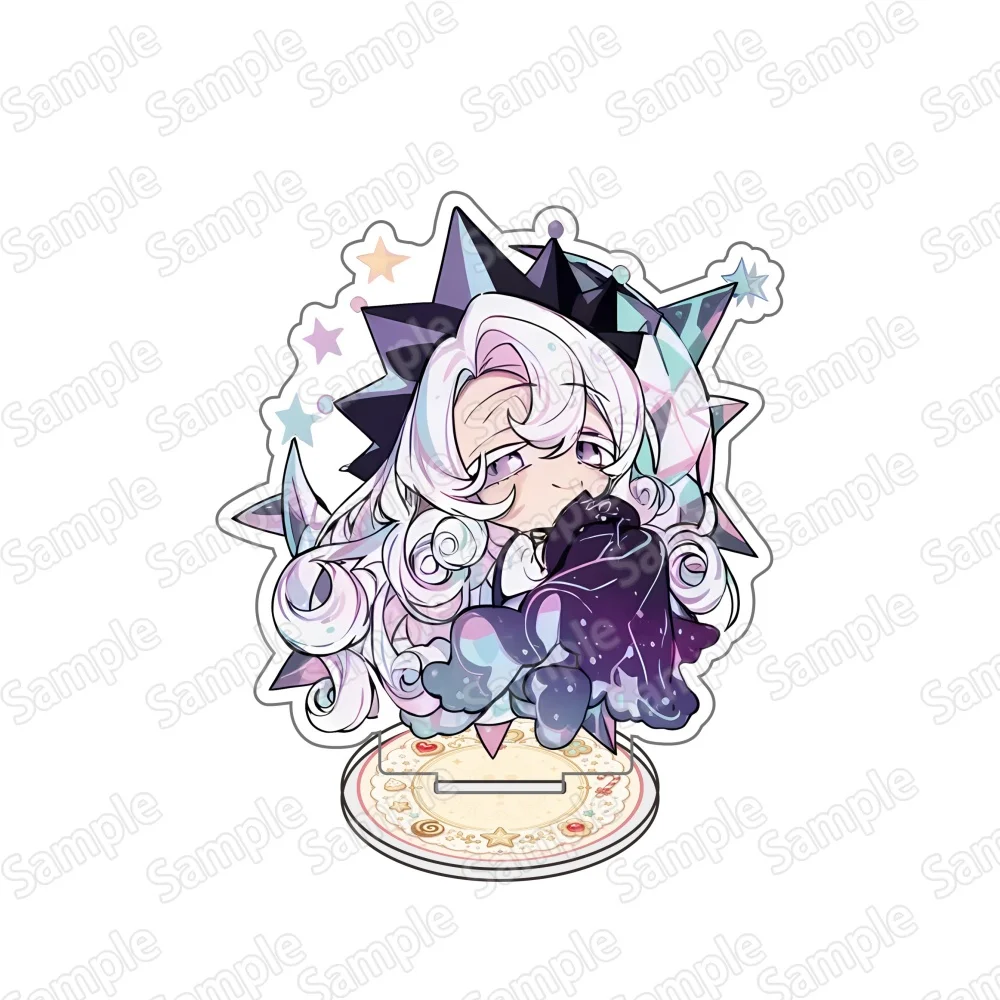 Cookie Run Kingdom Themed 10CM Acrylic Standees & Keyring - Black Pearl, Milk Shadow, Pure Vanilla Mystic Flour Desktop Ornaments Gift