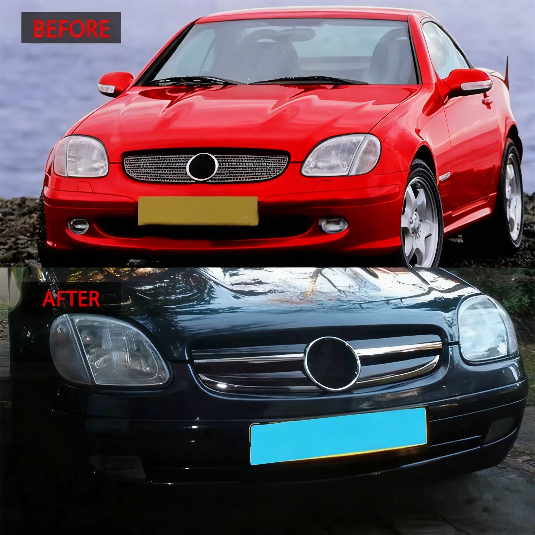 1996-2004년형 SLK R170 개조 AMG 그릴 전면 레이싱 그릴 그릴 마스크..
