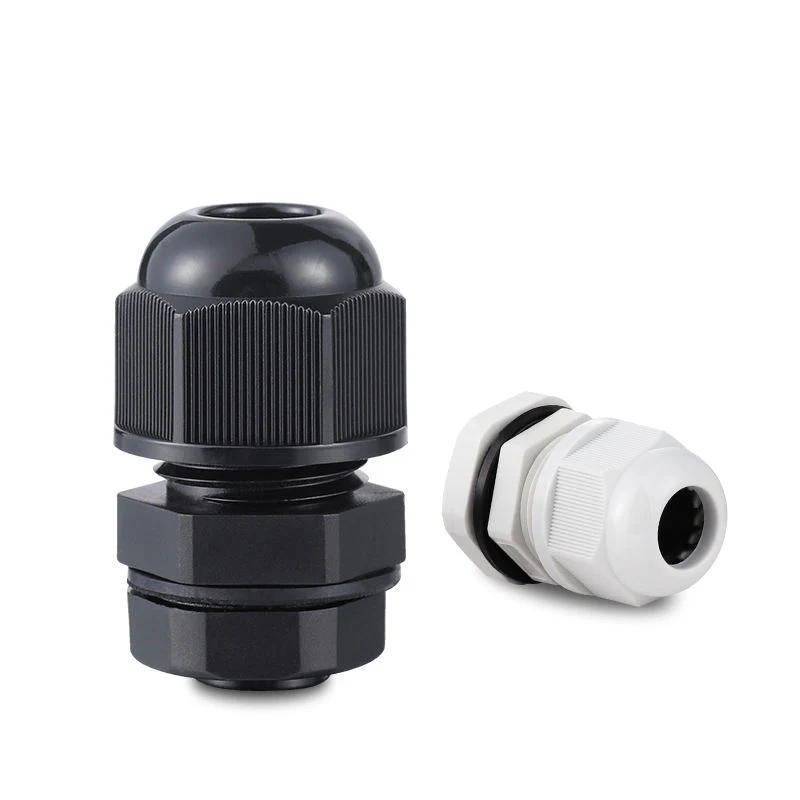 IP68 M12x1.5 for 3-6.5mm M16x1.5 M20x1.5 M22 Wire Cable CE White/Black Waterproof Nylon Plastic Cable Gland Connector