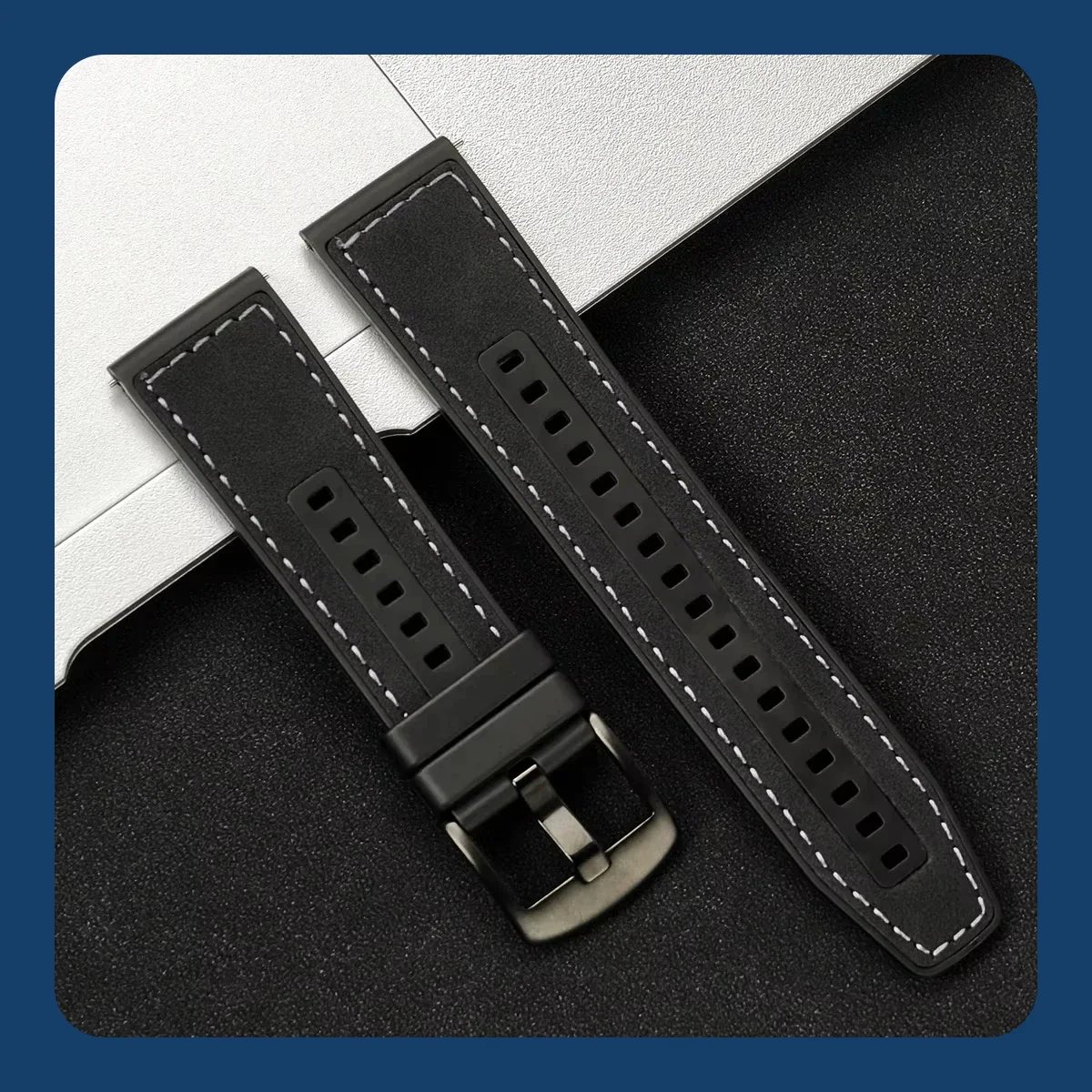 Versatile Silicone Watch Band - 20mm/22mm | Classic & Durable Strap