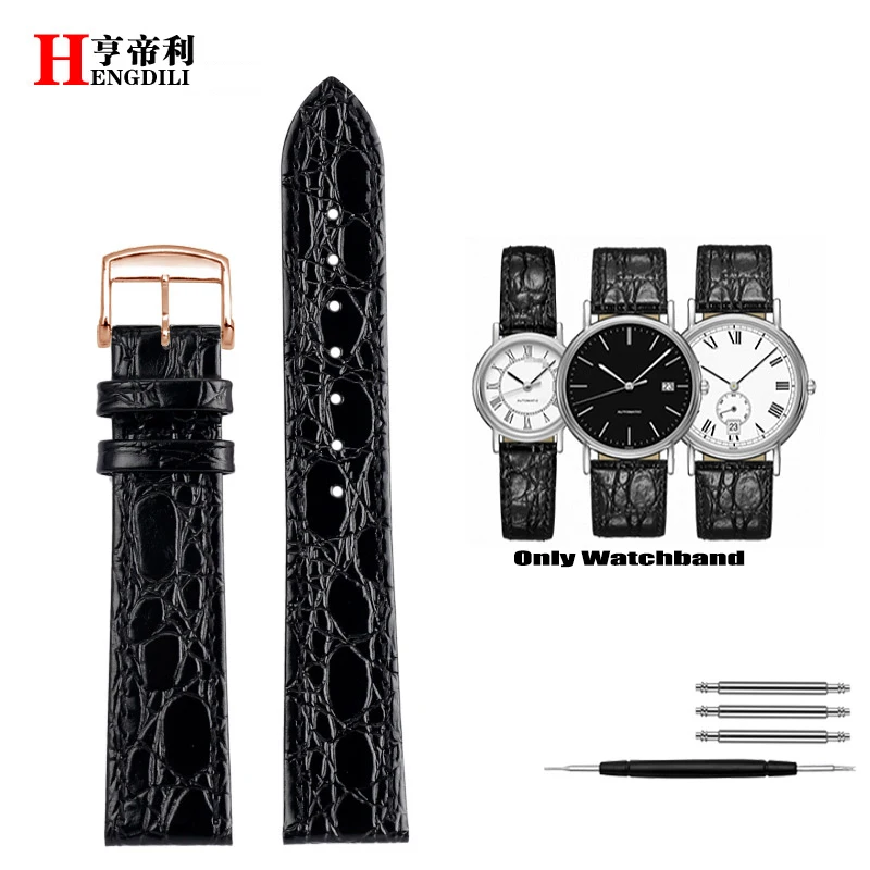 Premium Genuine Leather Watchband Strap - Elegant Wristband Bracelet