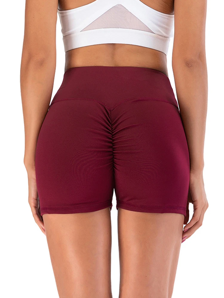 Fitness Athletic Sexy Tight Sports Summer Yoga Shorts Women Solid Soft Elastic Gym Stretch Casual Slim Skinny Bottoms