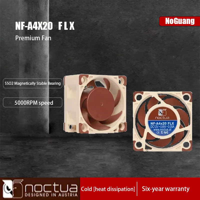 Noctua PC 냉각 선풍기 냉각기, 선풍기 라디에이터, 선풍기 컴퓨터 케이스, 타워 선풍기, NF A4x20 PWM, 40mm, 40x40x20mm, 5000 RPM, 14.9 dB(A)