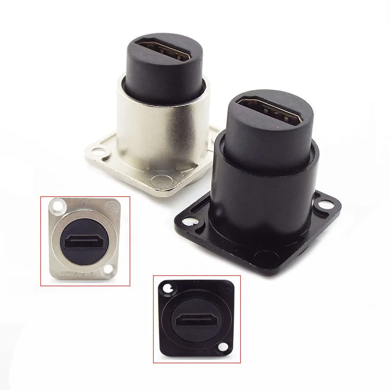 

high quantity HDMI-Compatible D Type Chassis Connector D Female to female Socket Panel Mounted audio video Adapter