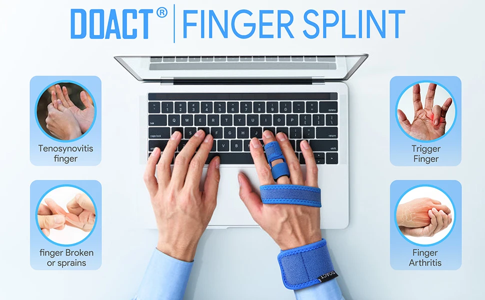 Sport Protective Sleeve Injuries Broken Fingers Hand Fixing Strap Trigger Finger Extension Splint Adjustable Fixing Belt Support 2