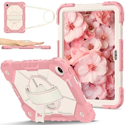 Shockproof 360° Rotating Tablet Case with Hand and Shoulder Strap for Redmi pad 2 SE 9.7 (PINK)