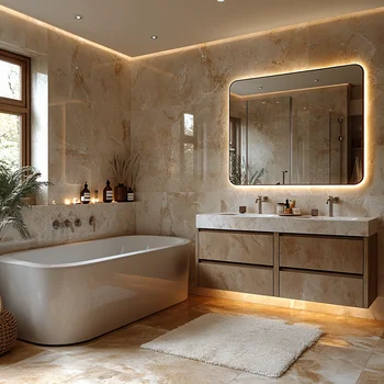 Auric Marble Glow Vanity Set