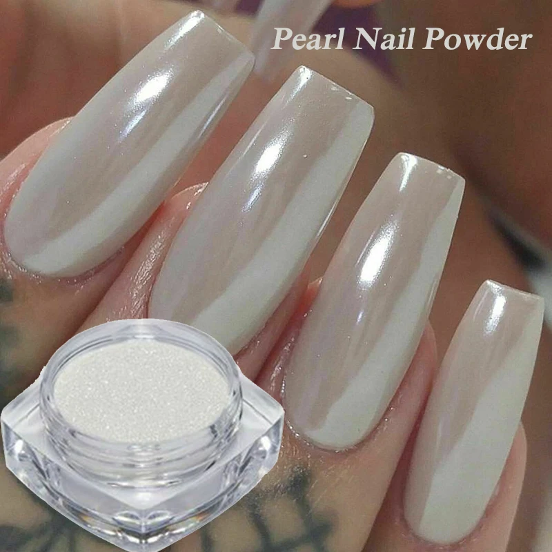 2g Holographic Glitter Pearl Nail Powder Mirror Rub Dust Aurora Nail Powder Chrome Pigment For Manicure Art Material