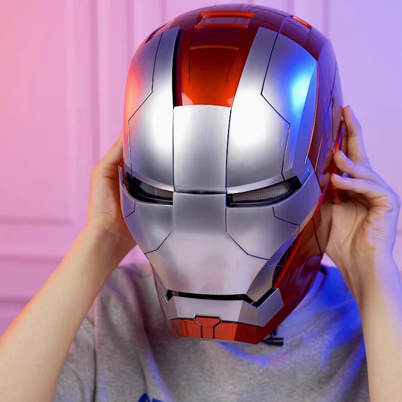 

Hottoys Marvel Iron Man Autoking 1/1 Mk5 Helmet Remote And Voice Control Iron Man Automatic Helmet Mask With Led Light Boys Gift