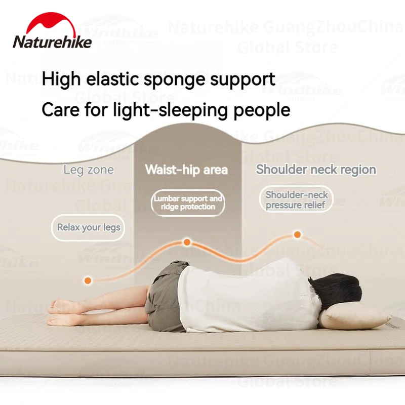 Naturehike Air Mattress Outdoor Camping Automatic Inflatable Cushion 4.5kg Double Bed 12cm inflatable mattress