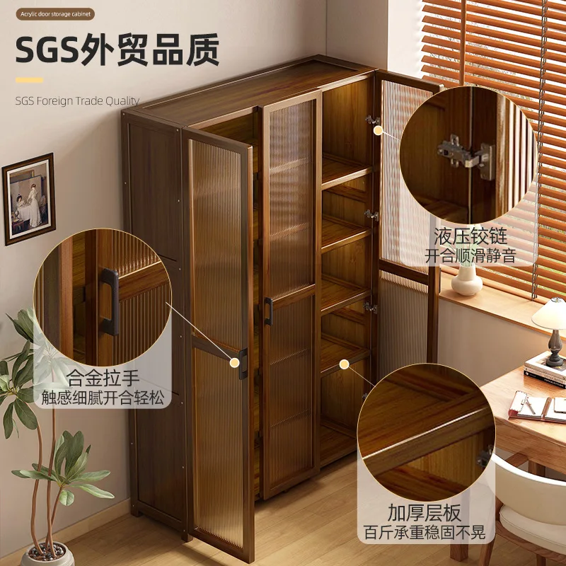 Bamboo Bookcase Storage Cabinet 3