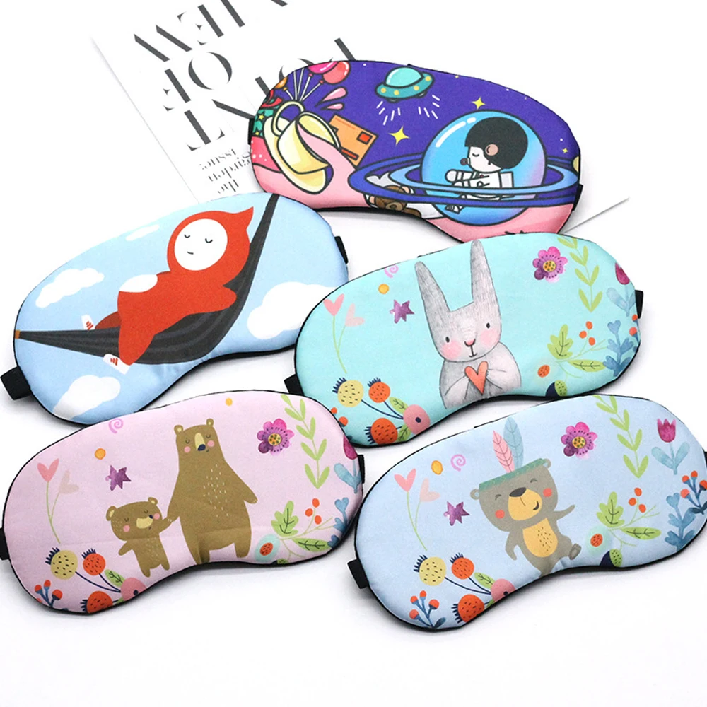 Cute Cartoon Animal Sleep Eye Mask Soft Travel Sleep Eye Covers Night Dream Sleeping Mask Lightproof Eye Patches for Children