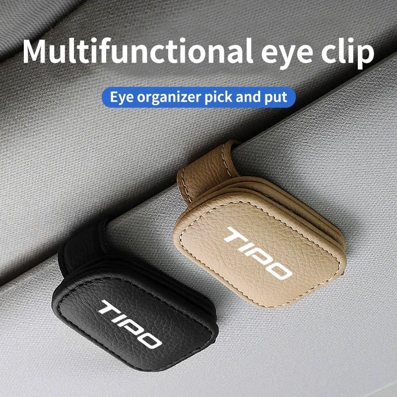 

For Fiat TIPO Car Eyeglass Holder Glasses Storage Clip Auto Sunglasses Holder Multifunction Glasses Accessories