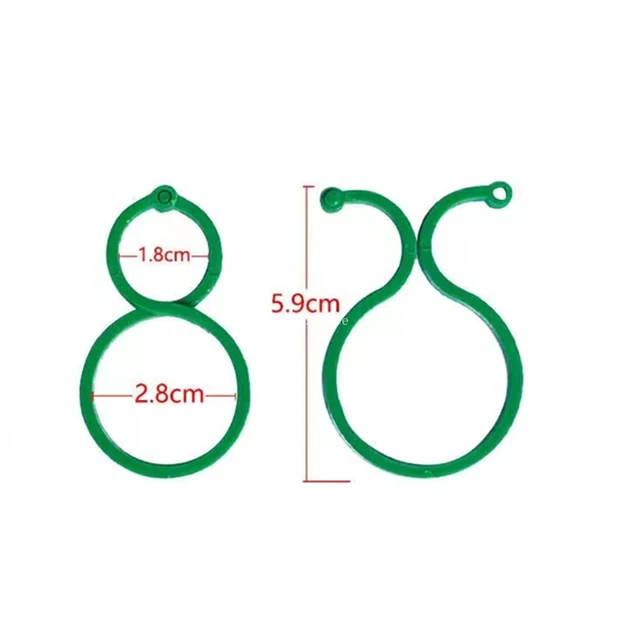 50/100 db Szőlőszíni Klipek A Függőleges Növénytulajdonos Termesztéséhez Zöld Műanyag Csomagolt Gyűrűs Kerti Állvány Szerszám Szőlő Támogatás - Image 6