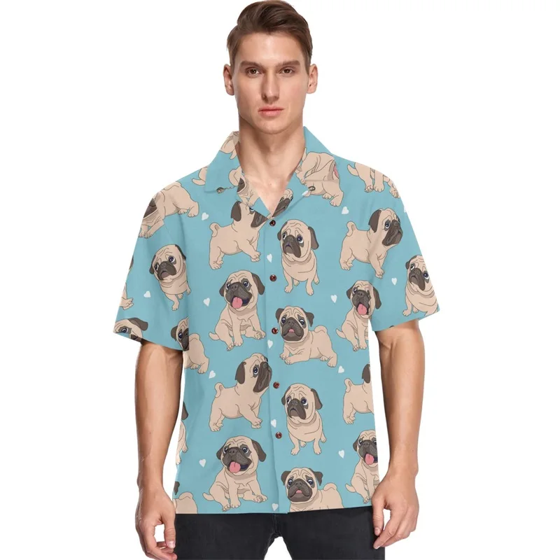 thumbnail image 1 of Camisas hawaianas para hombre, de manga corta, con estampado 3D de animales, camisa de playa Aloha, camisas informales de verano de gran tamaño con botones, 1 of 5