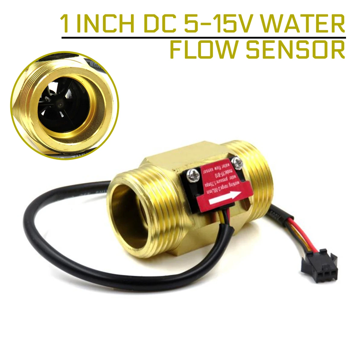 1 Inch Dc 515v Water Flow Sensor Hall Sensor Switch Flow Meter Water