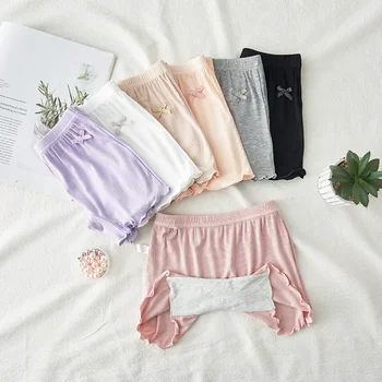 2-8T 여름 유아 소녀 안전 반바지, 유아 아이 아기 소녀 의류 면화 캐주얼 일반 스트레치 짧은 레깅스 어린이 의상