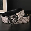 High Quality 3.4cm Canvas Leather Business Men Belt Luxury Brand Designer famous Beltsfor men Jeans Strap Male Buckle belt