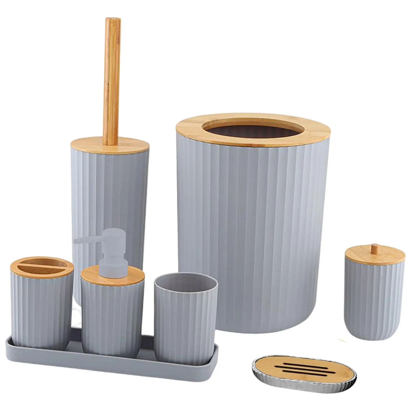 Simple Bathroom Accessory Set 7 Pieces Tumbler For Bathroom Home