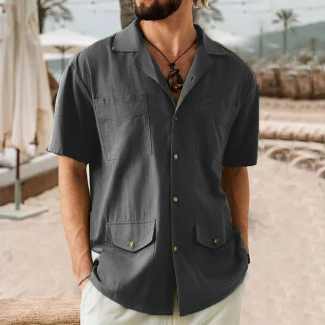 Novedad de 2023! Camisas a la moda para hombre, camisa abotonada