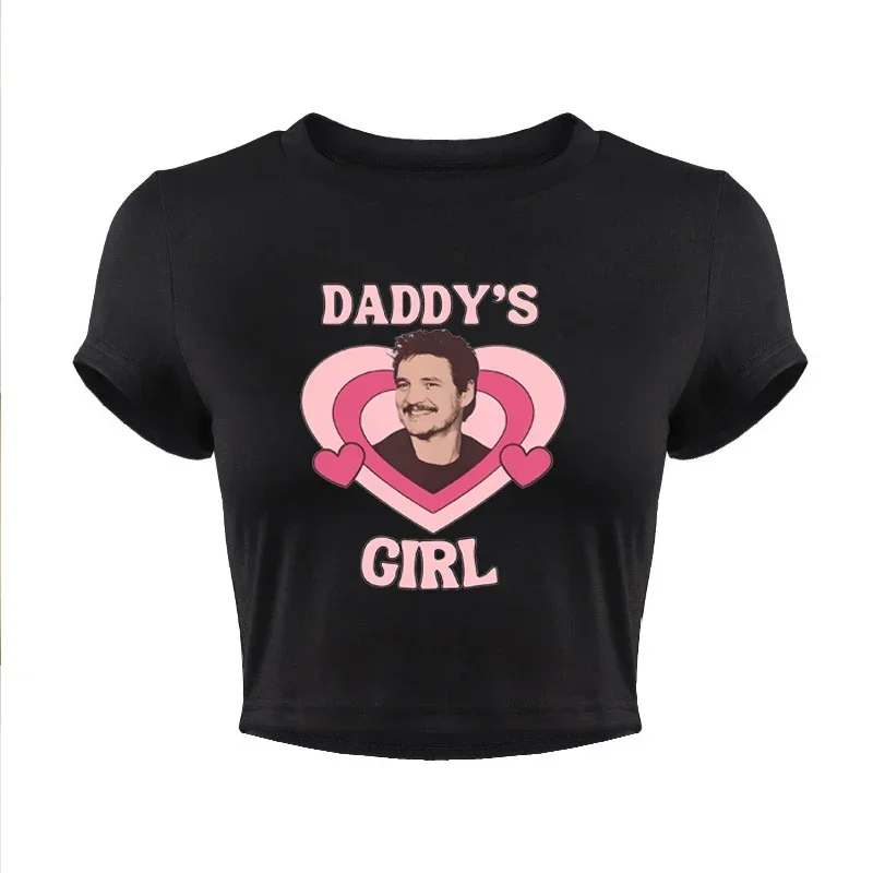 

Женский укороченный топ в стиле Харадзюку, одежда Y2k 2000s, летняя модная детская футболка Педро Паскаль, женские футболки, Прямая поставка
