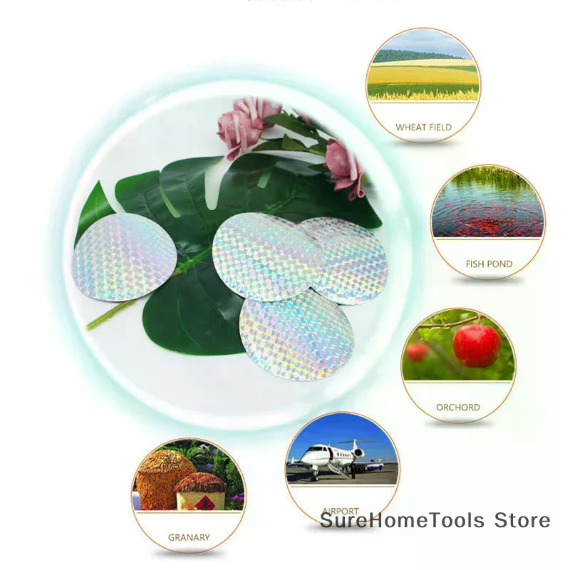 20pcs Bird Repellent Tape Reflective Anti Bird Scare Eflective Stick Tape Pigeon