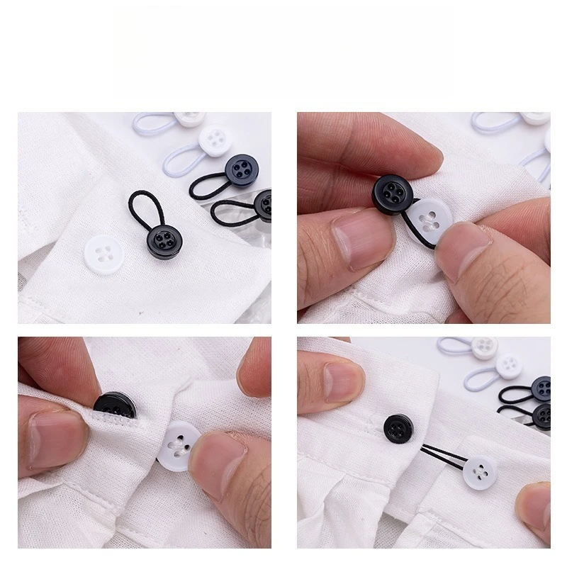 Collar Extender for Men's and Women's Shirts, Soft Elastic Neck Decompression, Button Extender for Tight Neck Shirts, Practical