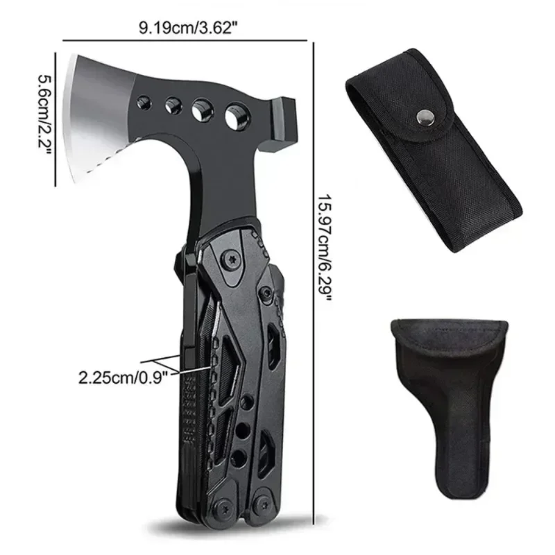 Multifunctional Axe Survival Axe Portable Fold Pliers Pocket Knife Pliers MultiTool Camping Ax Hammer Outdoor Escape Tool 6