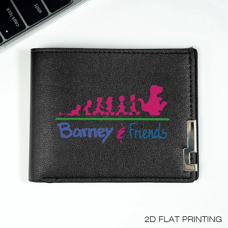 Barney & Friends Premium PU Leather Wallet Minimalist Design for Men ...