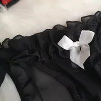 الحلو النمط الياباني سراويل داخلية المرأة مثير الدانتيل يصل اختراق ملخصات فتاة شابة لوليتا القوس الأبيض ثونغ السروال 5