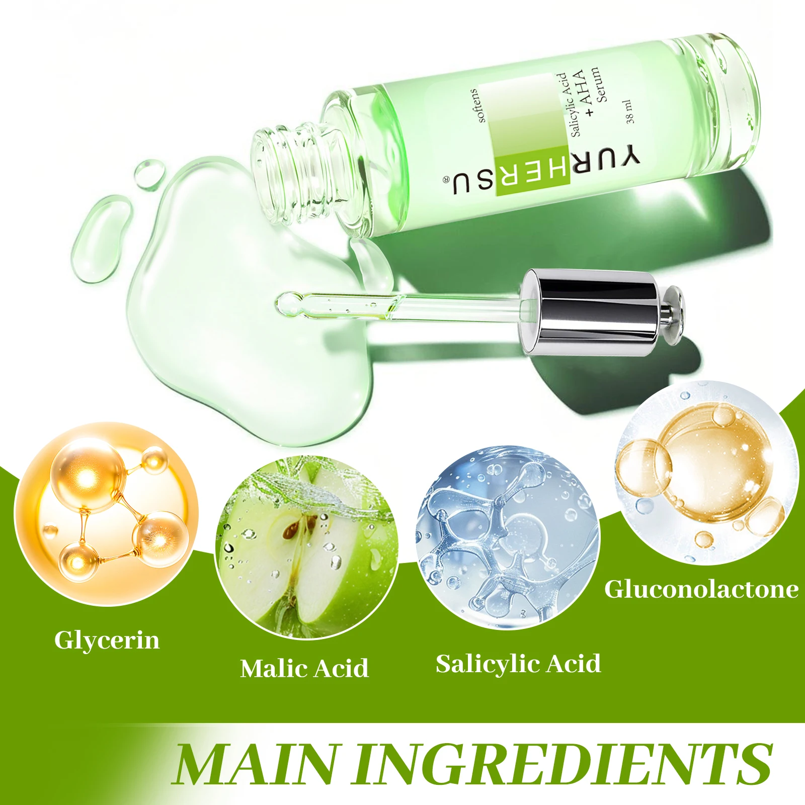 38ml Salicylic Acid Delicate Pore Facial Essence Hydrating Moisturizing Gentle Care Shrinking Pore Water Light Beauty Face Serum