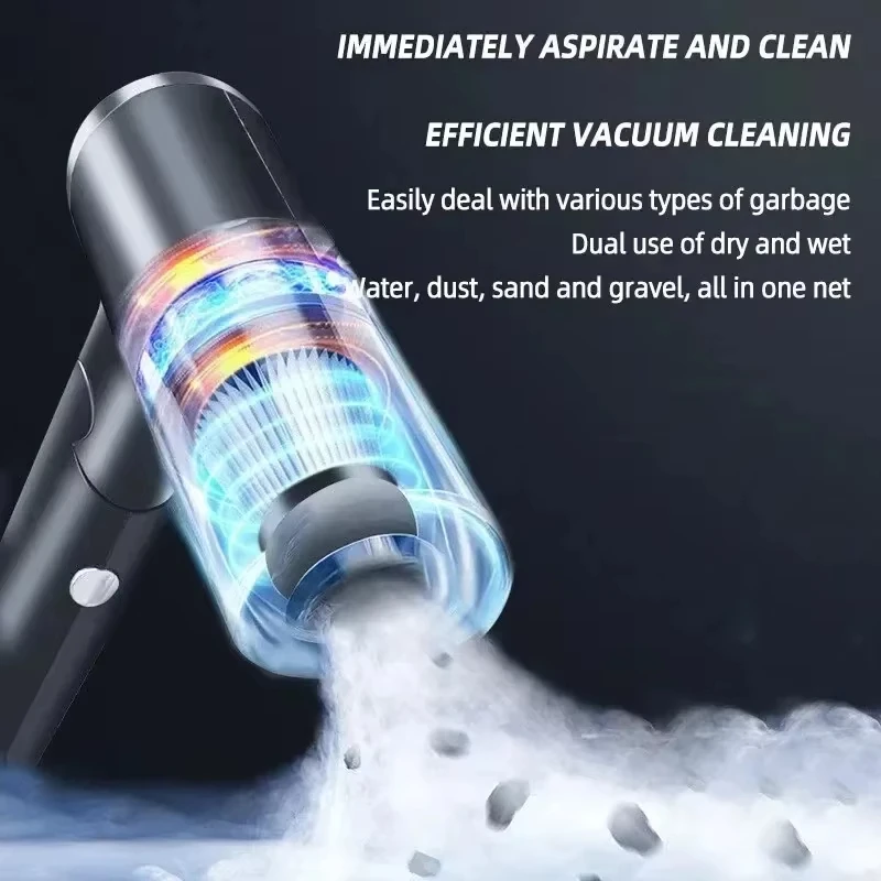 New 2900000PA Car Wireless Vacuum Cleaner 120W Powerful Portable Handheld For Home & Auto Lightweight Cordless Rechargeable