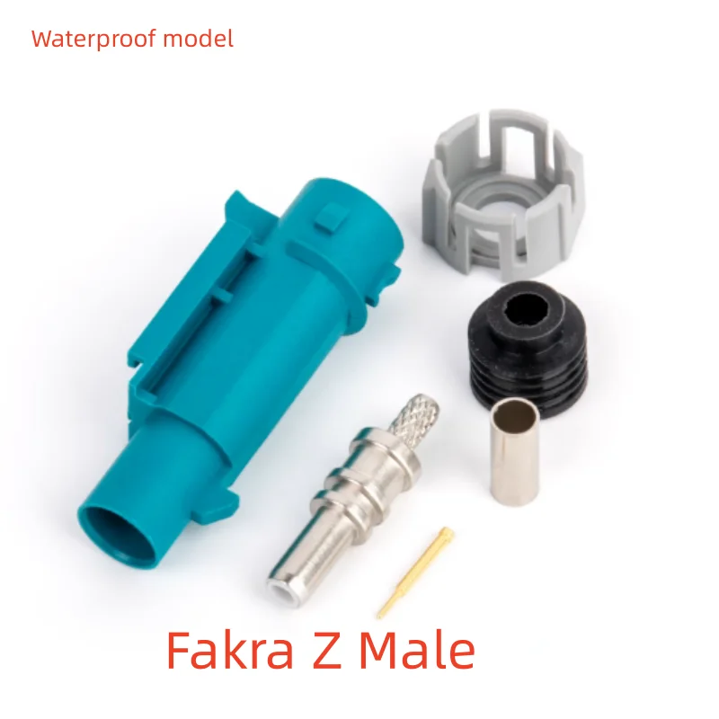 Universal Fakra Z-1.5 waterproof male and female car camera connector for RG174 RG316 cable