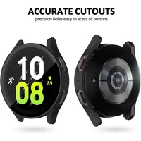 Pour Samsung Galaxy 4 5 6 7 44mm 40mm verre trempé + PC boîtier de montre de protection entièrement couvert, résistant aux chocs et aux rayures 4