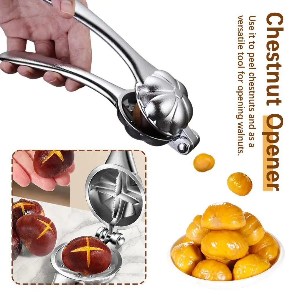 

Reusable Ergonomic Chestnut Cutter Zinc Alloy Chestnut Sheller Machine Pliers Tool Kitchen Almonds Walnut Opener Nut Cracke H7G7