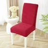 Jacquard Chair Cover for Dining Room Stretch Jacquard Dining Chair Cover Slipcover Elastic Spandex Kitchen Chair Cover 5