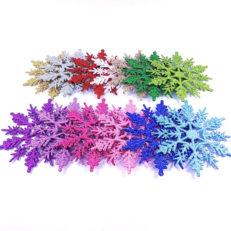Christmas Ornaments Winter Snow Decoration Plastic Snow Flakes Window Mounting Accessories