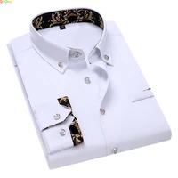 Men’s Clothing  Arrival Men Shirt, Fashion Causal Long Sleeved Male Dress Social Business Cotton Shirt Soft Weeding White Shirts