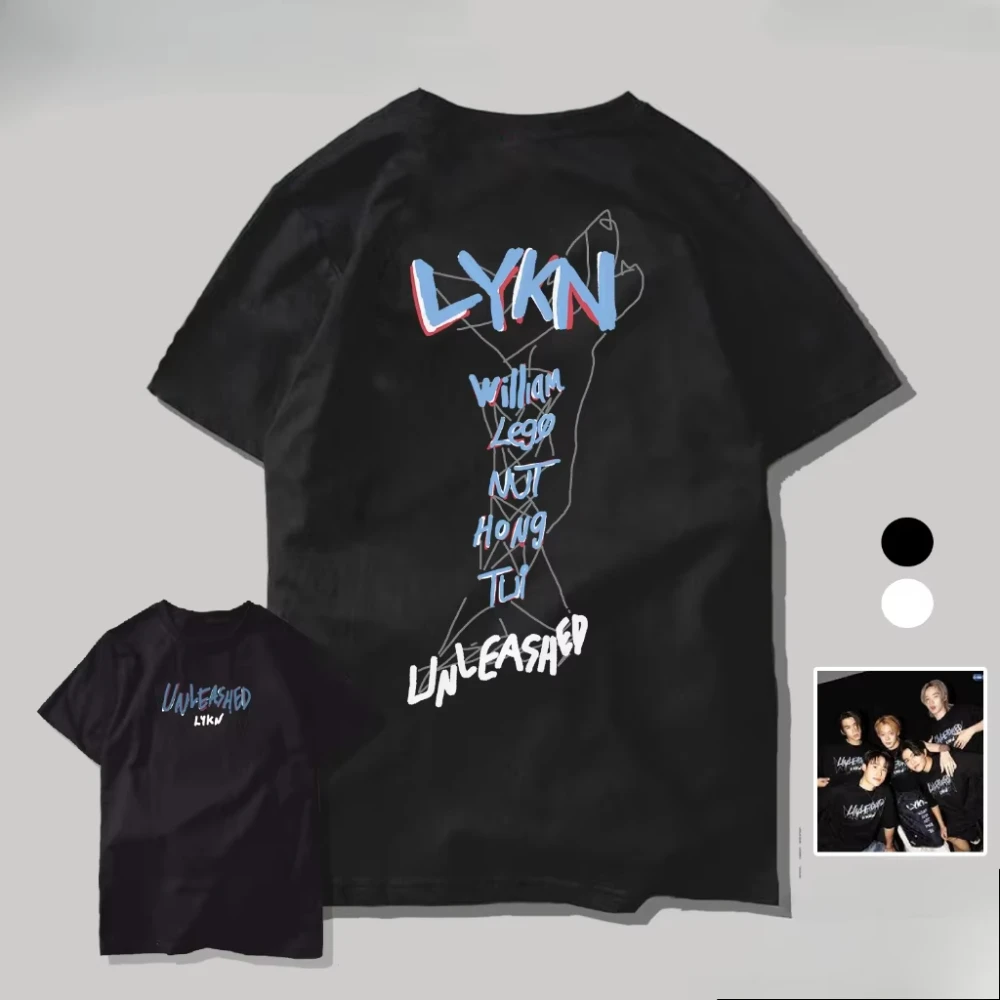 Unleashed Printed T-shirt Boygrup William Lego Nut Hong Tui Thai Enthu Combed Cotton Men Women Clothes Goth Y2k Oversized Top