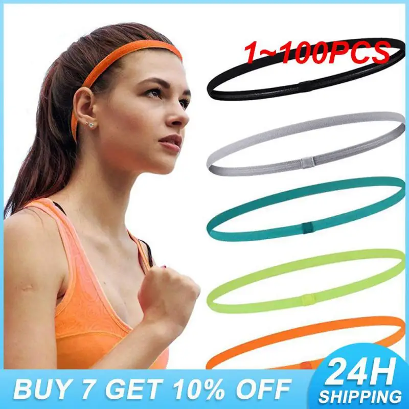 

1~100PCS Sports Hair Band Comfortable Moisture Wicking Yoga Sports Sweat Band Highest Rated Sports Goods Fashionable Adjustable