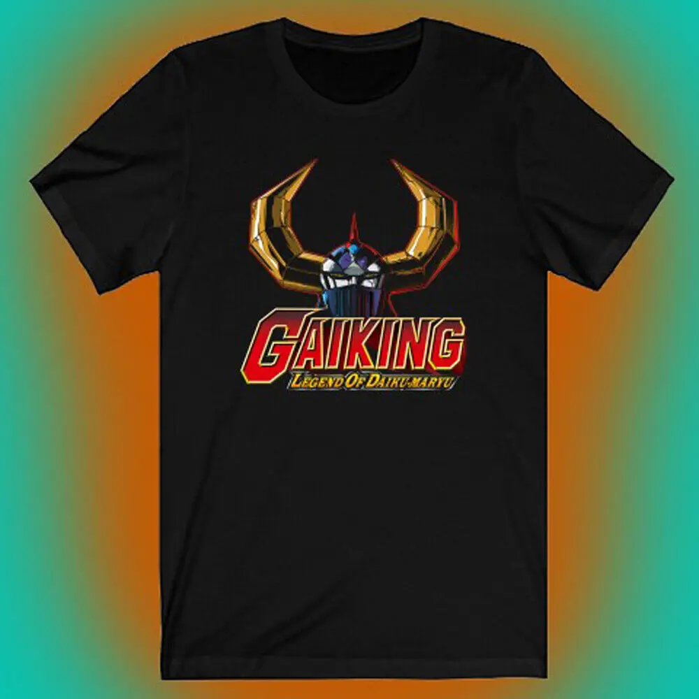 Мужская черная футболка Gaiking с логотипом японского аниме Tokutatsu, размеры от S до 5XL