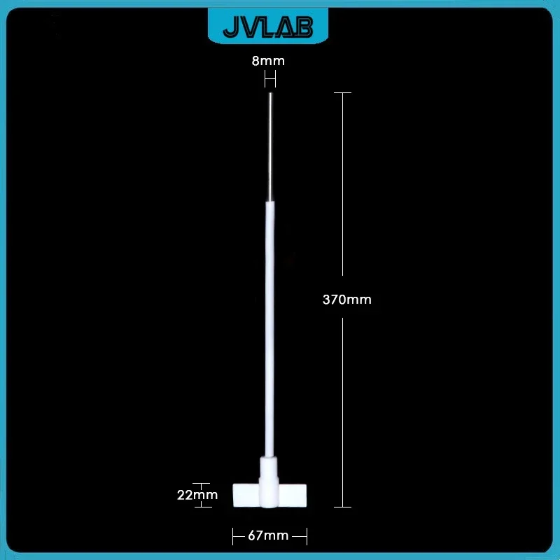 Straight Stirrer PTFE Paddle Stirrer Use For Standard Stirring Media At Medium&High Speeds Mixing Shaft Length 370mm PTFE Coated