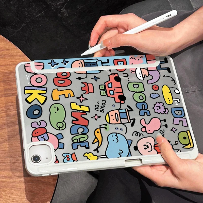 Graffiti Illustration Pencil Slot Tablet Case