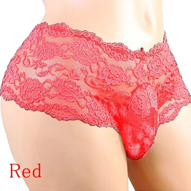 Lace Men's Underwear Breathable Sexy Panties Plus Size Sex Lingerie Male Jockstrap Briefs G-String Thongs Porno Underpants men underwear