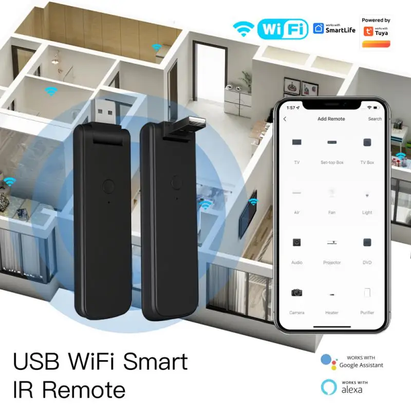 

Беспроводной ИК-контроллер с поддержкой Wi-Fi, 2,4 ГГц
