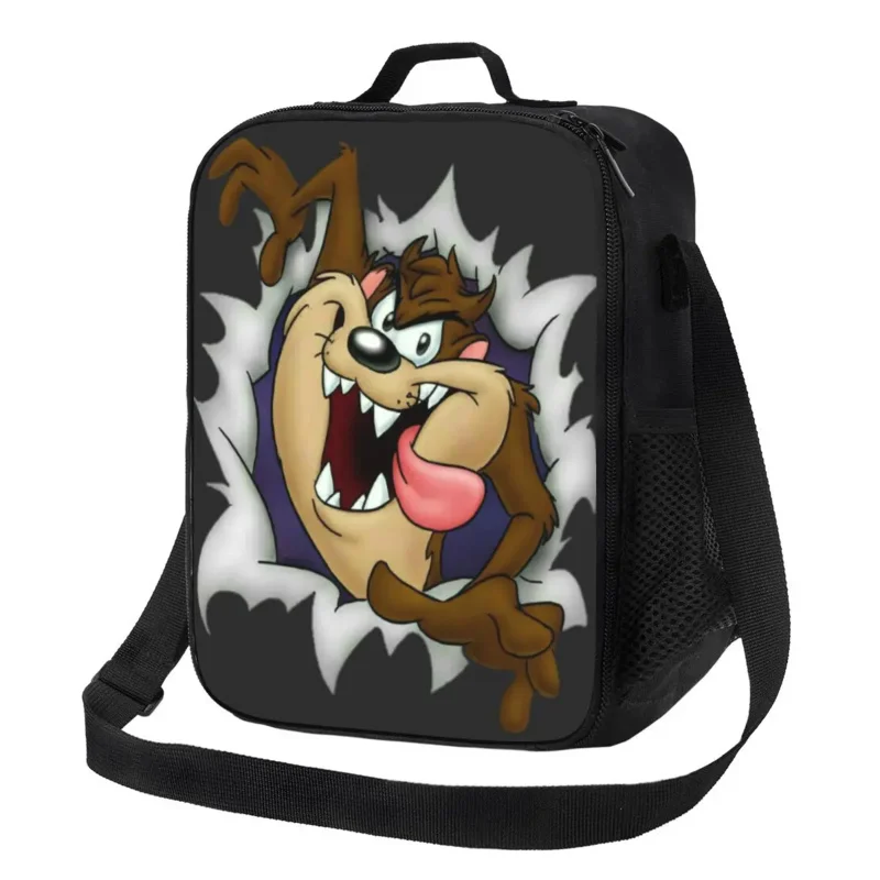 

Tasmanian Devil Insulated Lunch Bag for Women Taz Cartoon Comic Thermal Cooler Bento Box Kids School Children