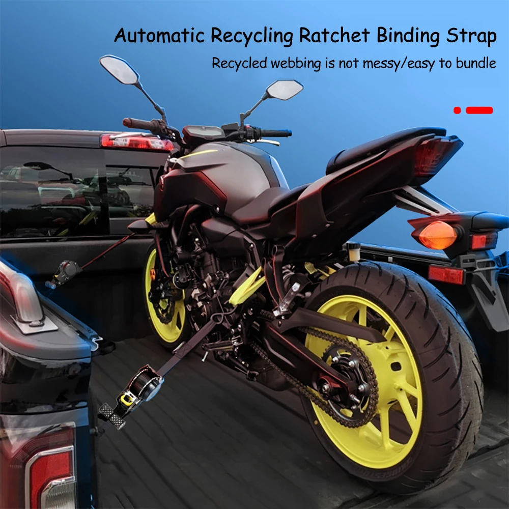 Moving Straps Storage Strap Cargo Strap Auto Straps for Cargo Tape Retractable Belts for Motorcycles Ratchet Strap Load Luggage Strap Ratchet Tensioner Belt Car