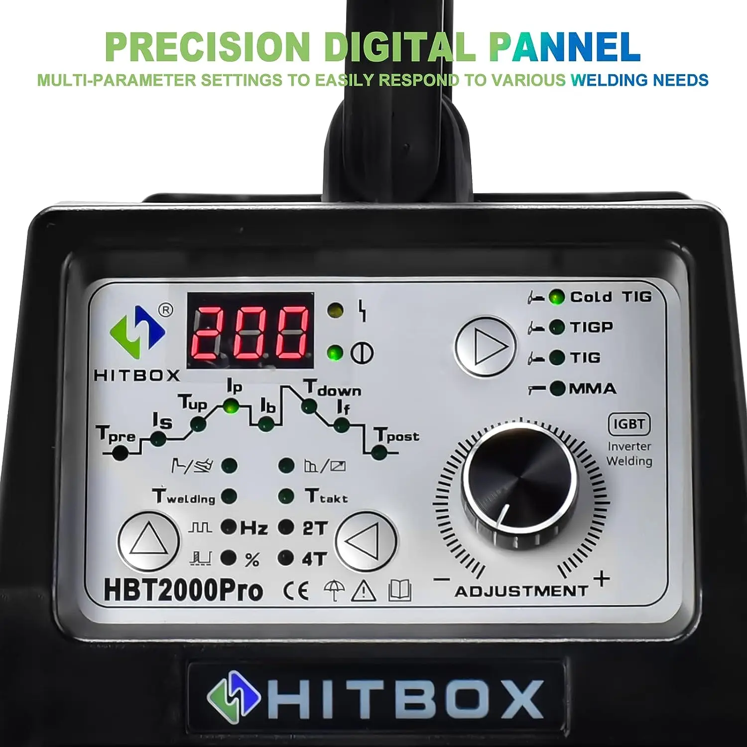 HITBOX TIG COLD Welding Machine HBT2000P Multifunctional TIG CLEAN MMA Welding DC Inverter TIG Welder Single Phase 220V 2